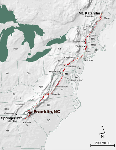 appalachian trail map franklin nc gateway community